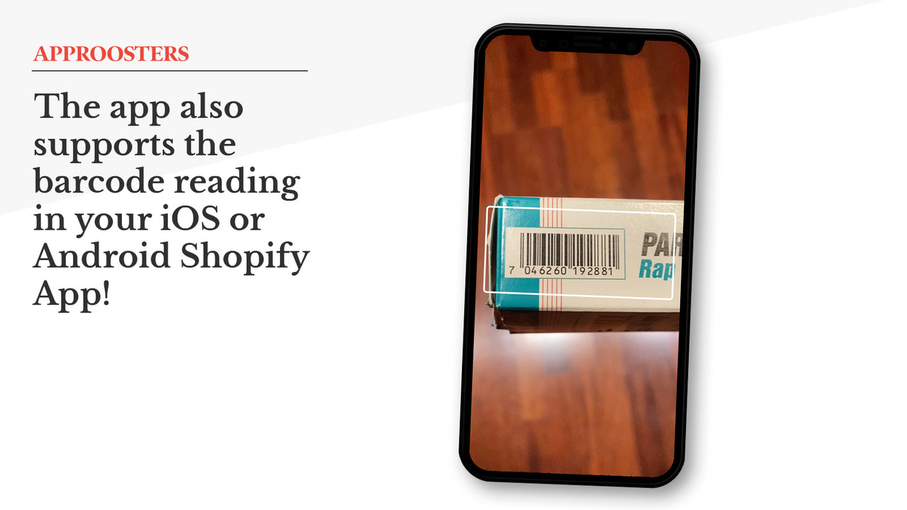 Supports the Shopify barcode search in your iOS or Android App