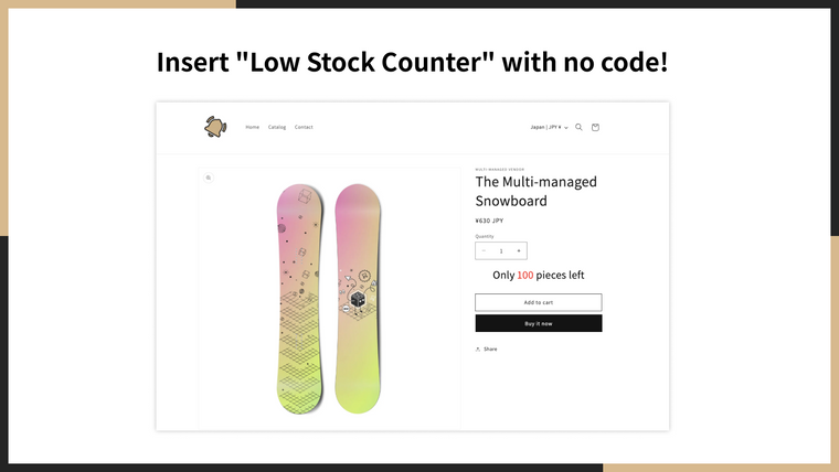 UR: Smart Low Stock Counter Screenshot