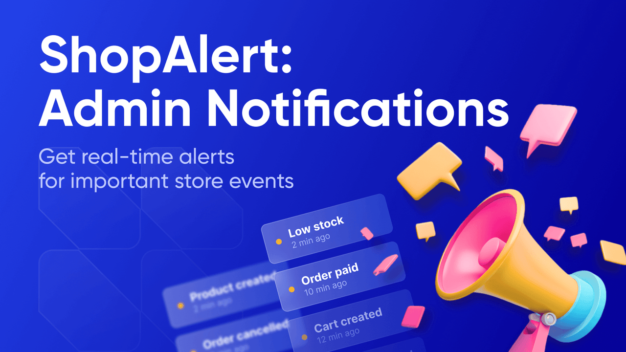 La aplicación de notificaciones de administrador envía alertas sobre eventos de la tienda