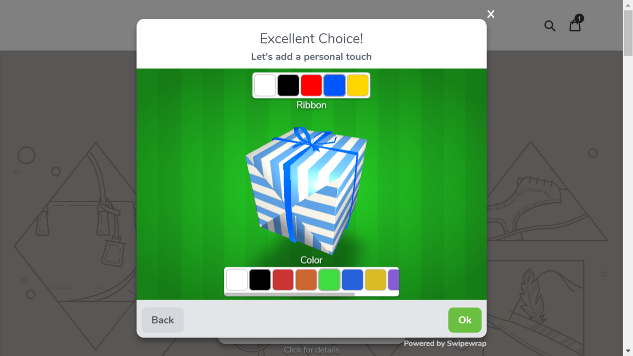 Personalize the digital gift box