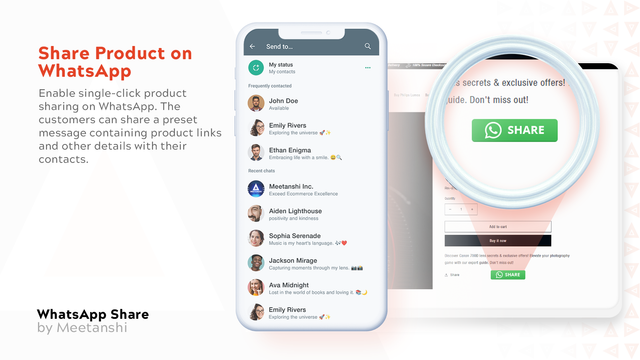Meetanshi Produkt auf WhatsApp teilen