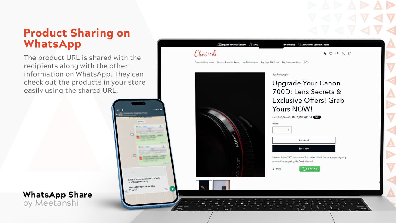 Meetanshi Share Product URL on WhatsApp