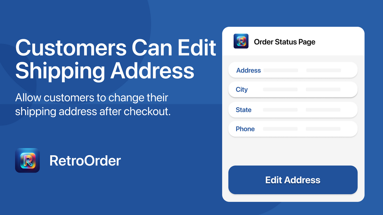 Customers Can Edit Shipping Address