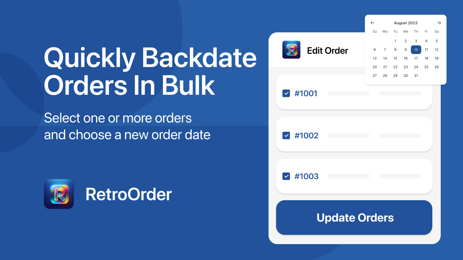 Mise à jour en masse des commandes avec RetroOrder