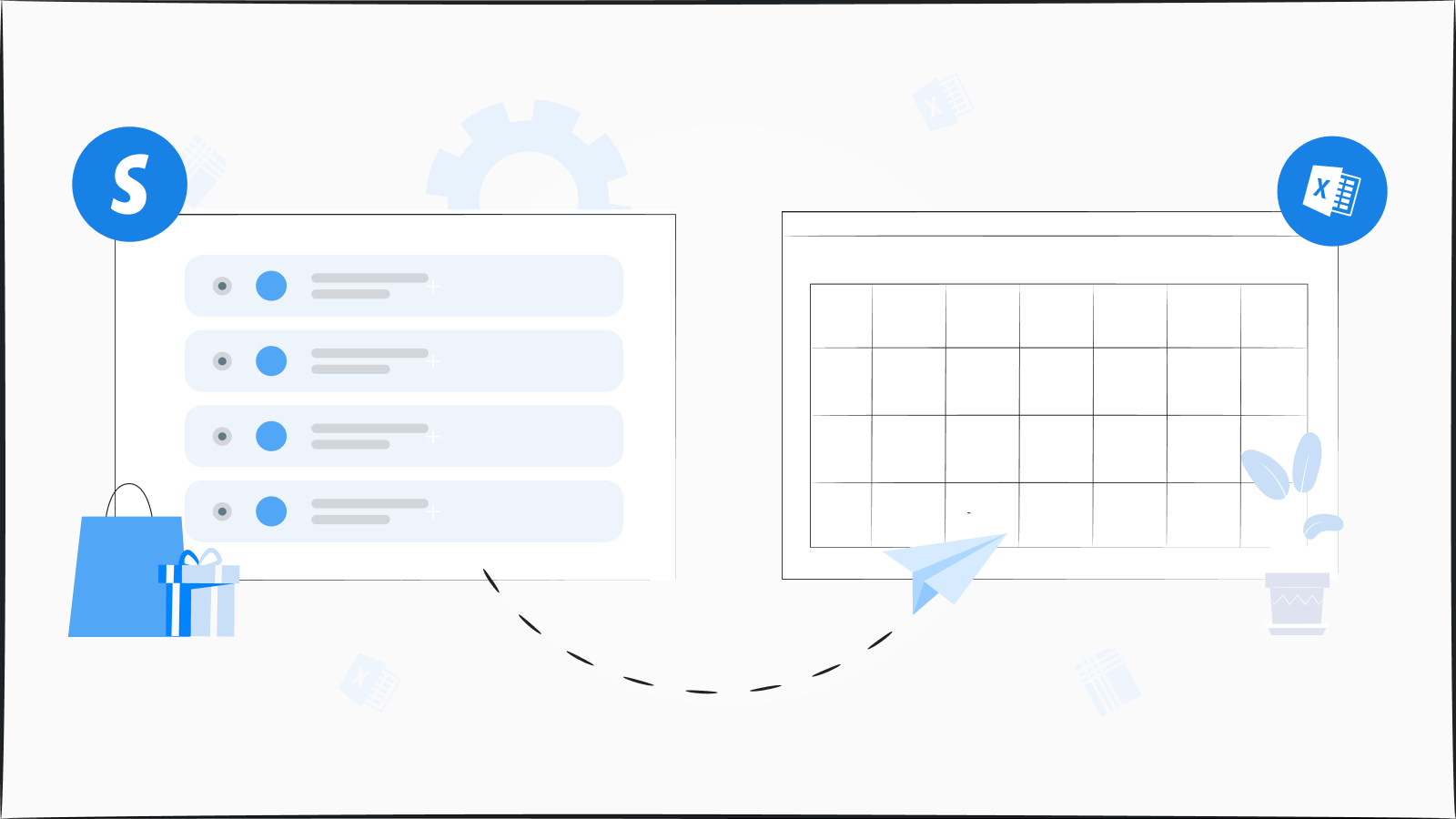 Exporte pedidos para XLS (Excel) ou CSV em formato personalizado