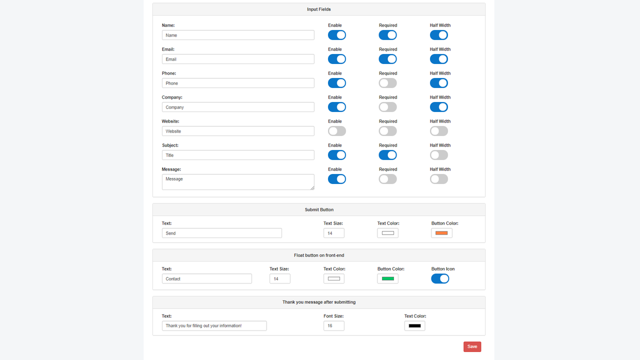 Configuración