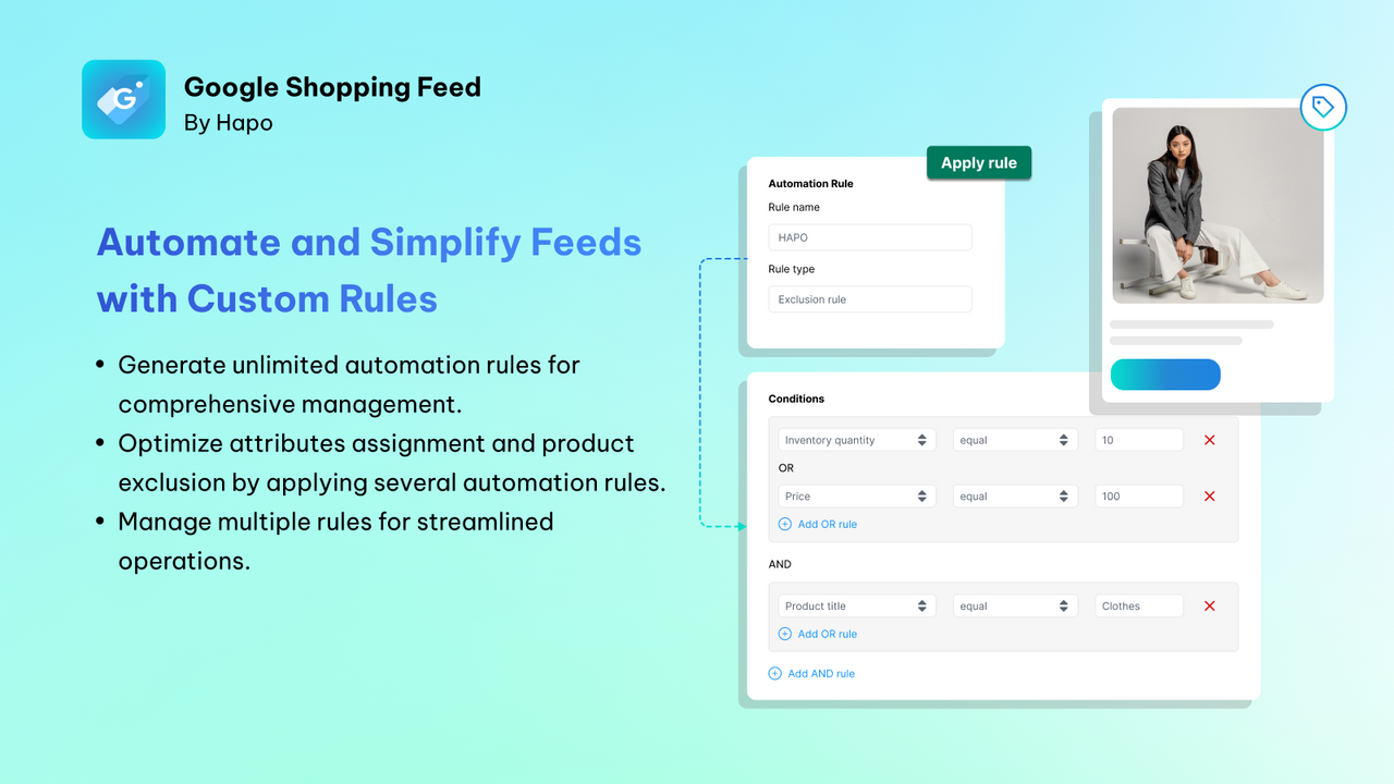 Automatiza y simplifica los feeds con reglas personalizadas.