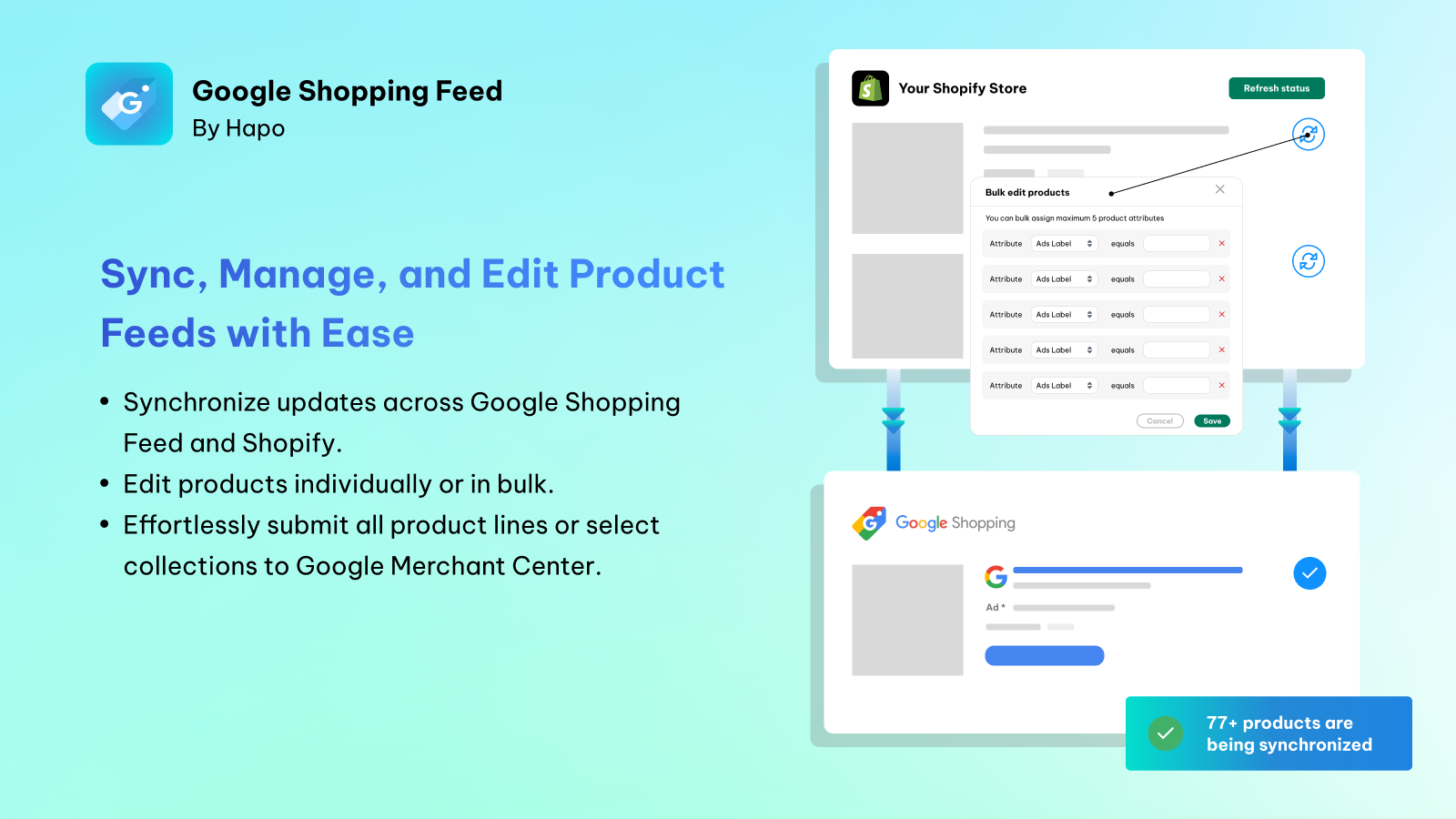 Sincronize, Gerencie e Edite Feeds de Produtos com Facilidade.