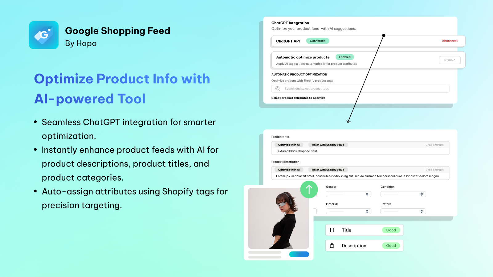 Optimiza la información del producto con herramienta impulsada por IA.