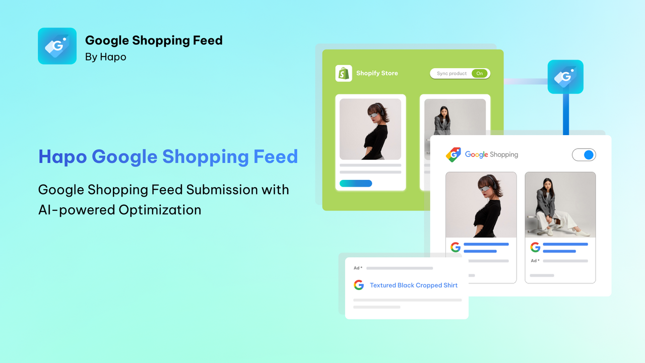 Inlämning av Google Shopping Feed med AI-driven optimering.