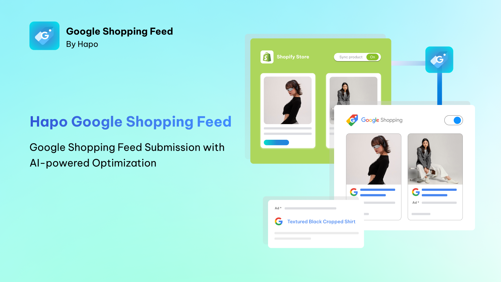 Soumission de flux de Shopping Google avec optimisation alimentée par IA.