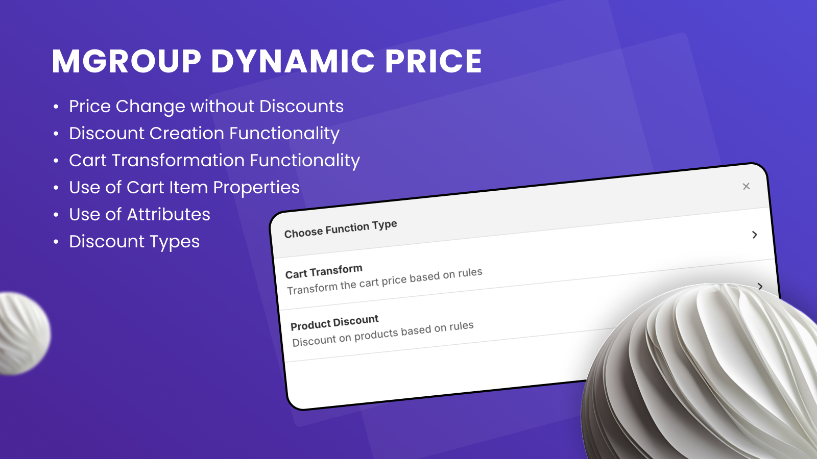 Mgroup Dynamic Price - features