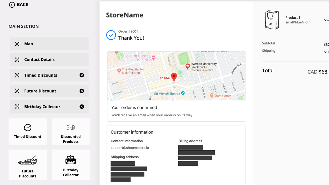 adding components in admin panel