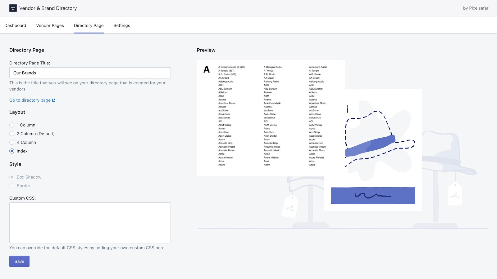 Configuraciones del directorio