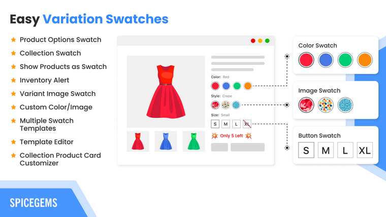 EVS ‑ Easy Variation Swatches Screenshot