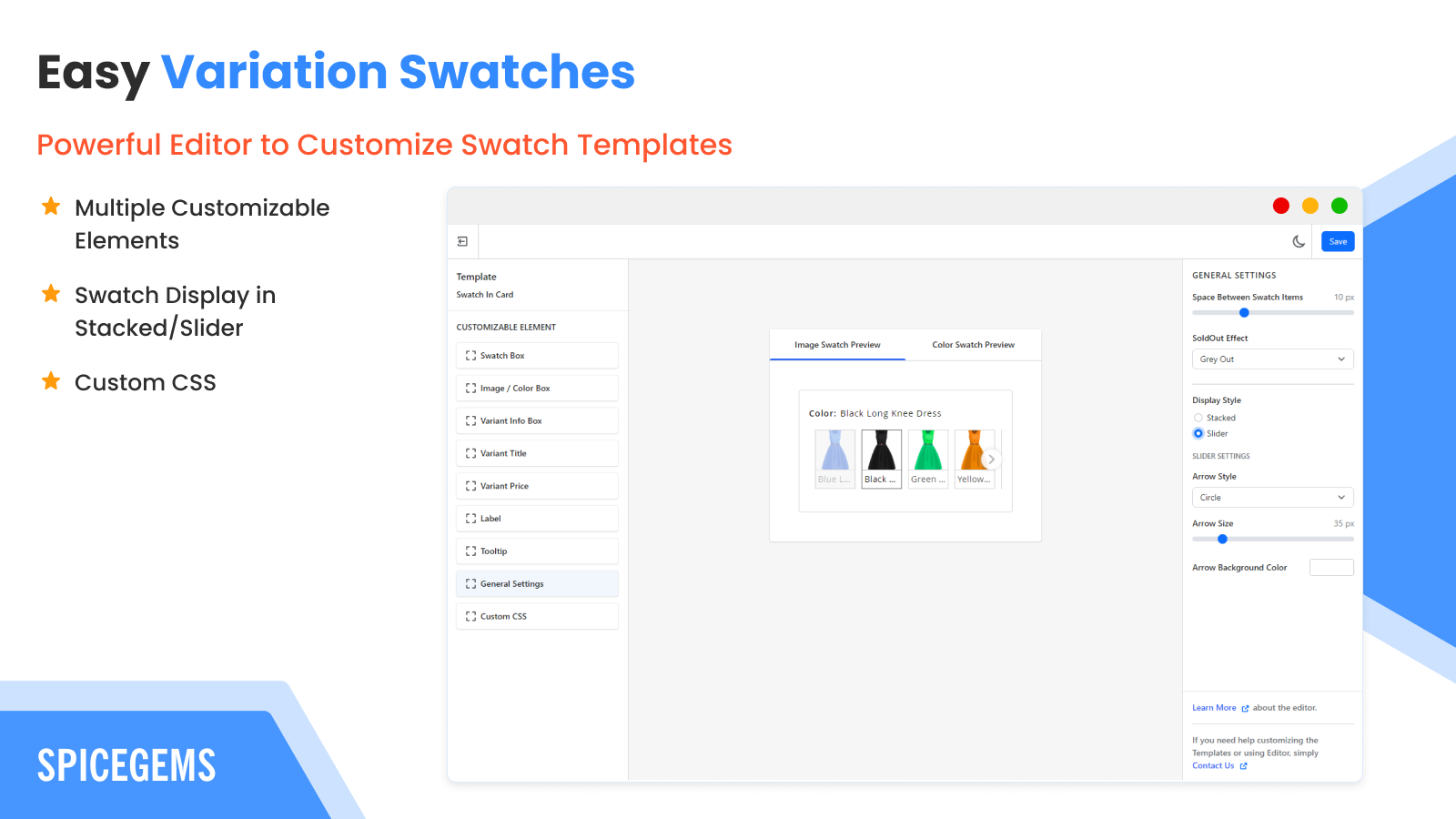 EVS ‑ Easy Variation Swatches Screenshot