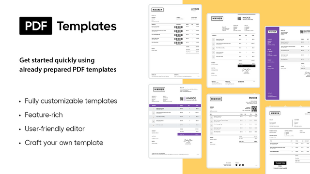 PDF invoice templates