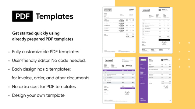 Plantillas de facturas en PDF