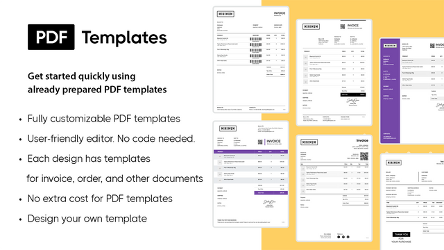 Modèles de facture PDF