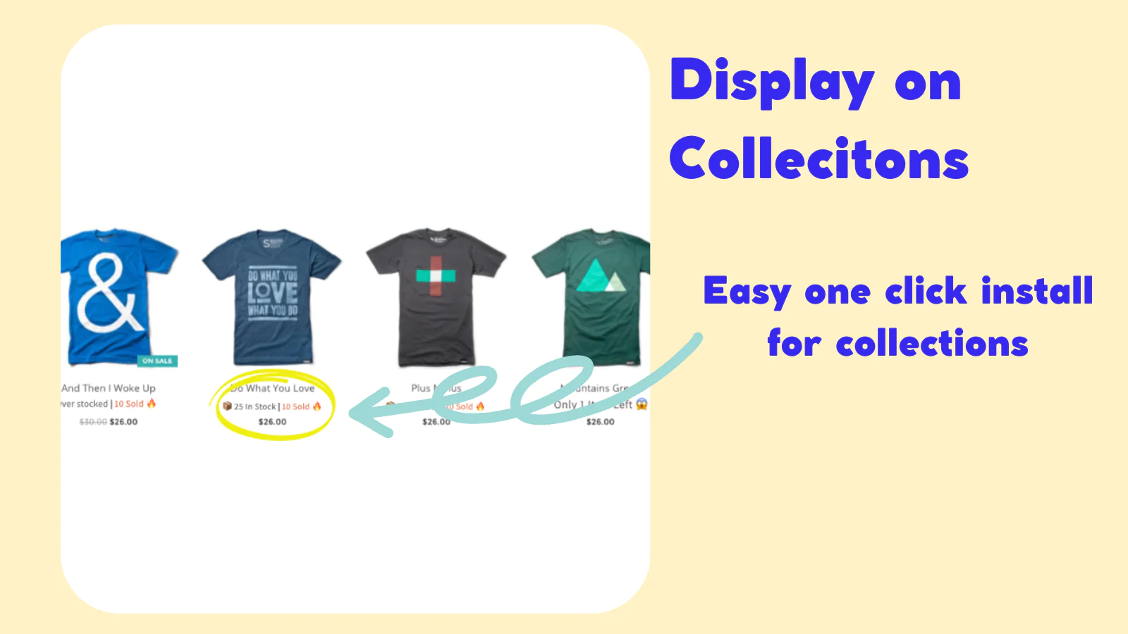 Display inventory counter & sold count on collections