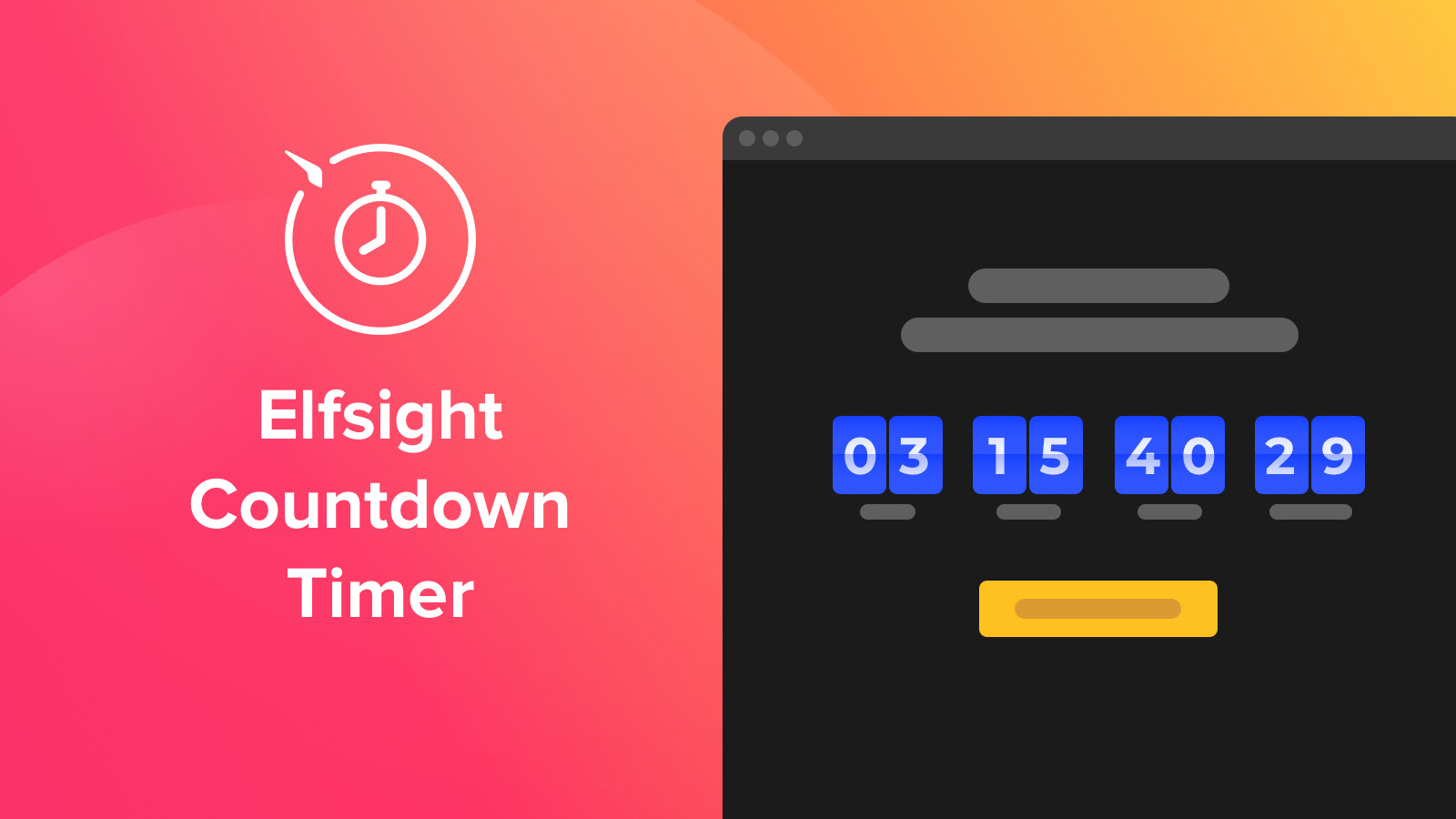 Temporizador de Cuenta Regresiva de Shopify por Elfsight