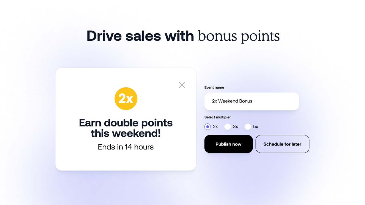 Drive sales with bonus points