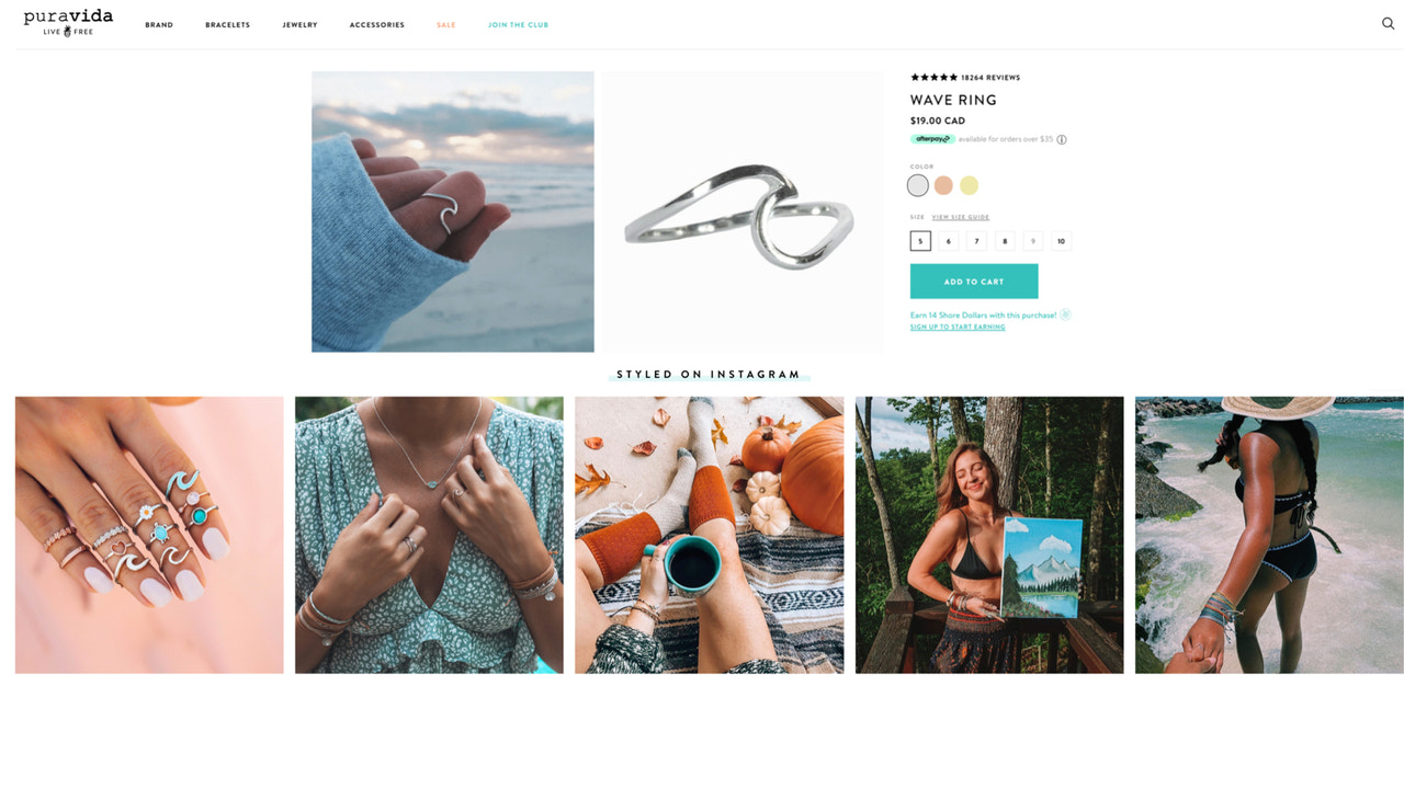 Shop shoppable instagram and ugc with foursixty