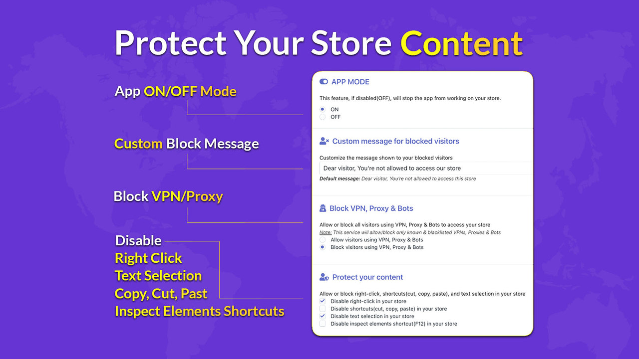 Protect your store content