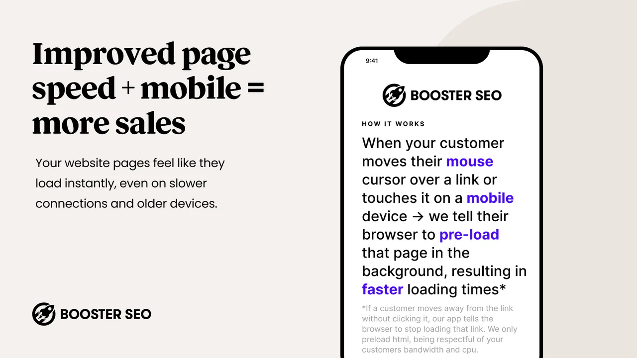 Booster: Page Speed Optimizer - Make your pages feel like they