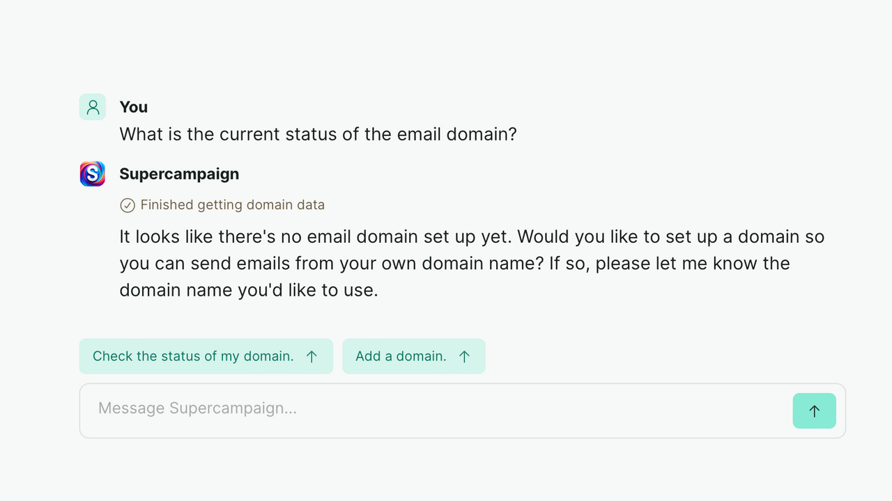 Fügen Sie eine benutzerdefinierte Domain hinzu, um die Zustellbarkeit zu erhöhen.