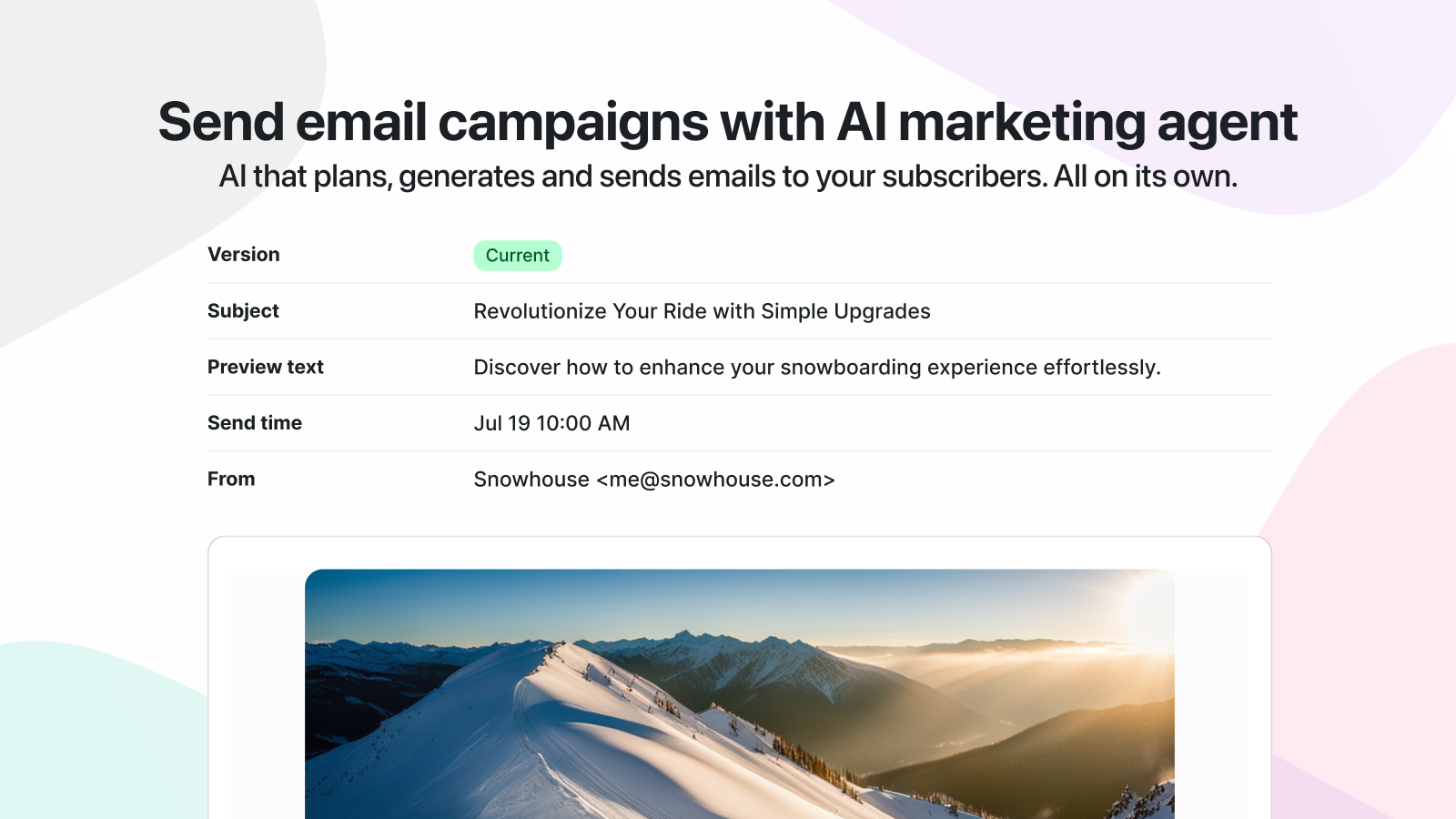 Send email campaigns with AI email marketing agent