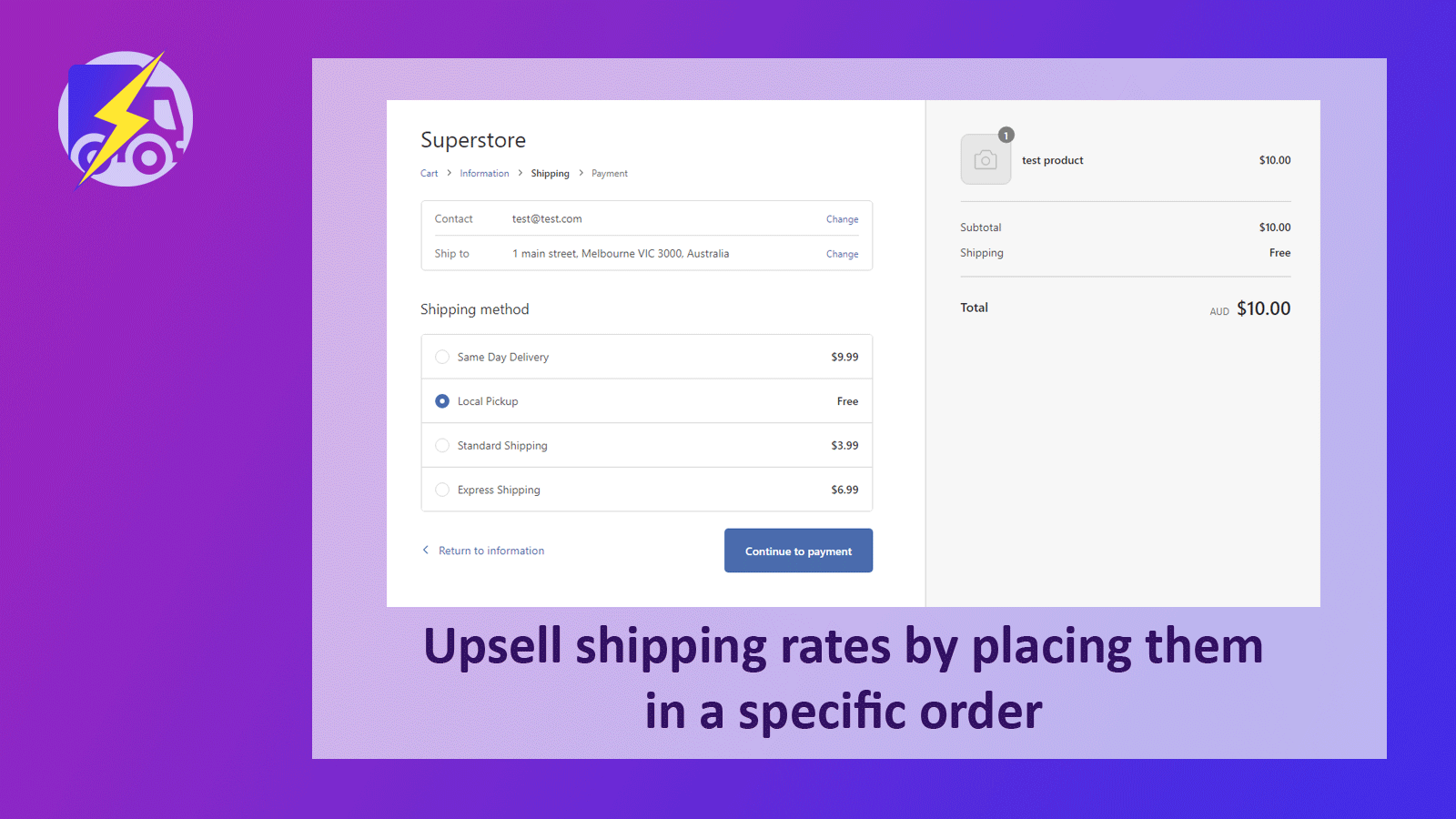 Shipping Rate Power Toy Screenshot