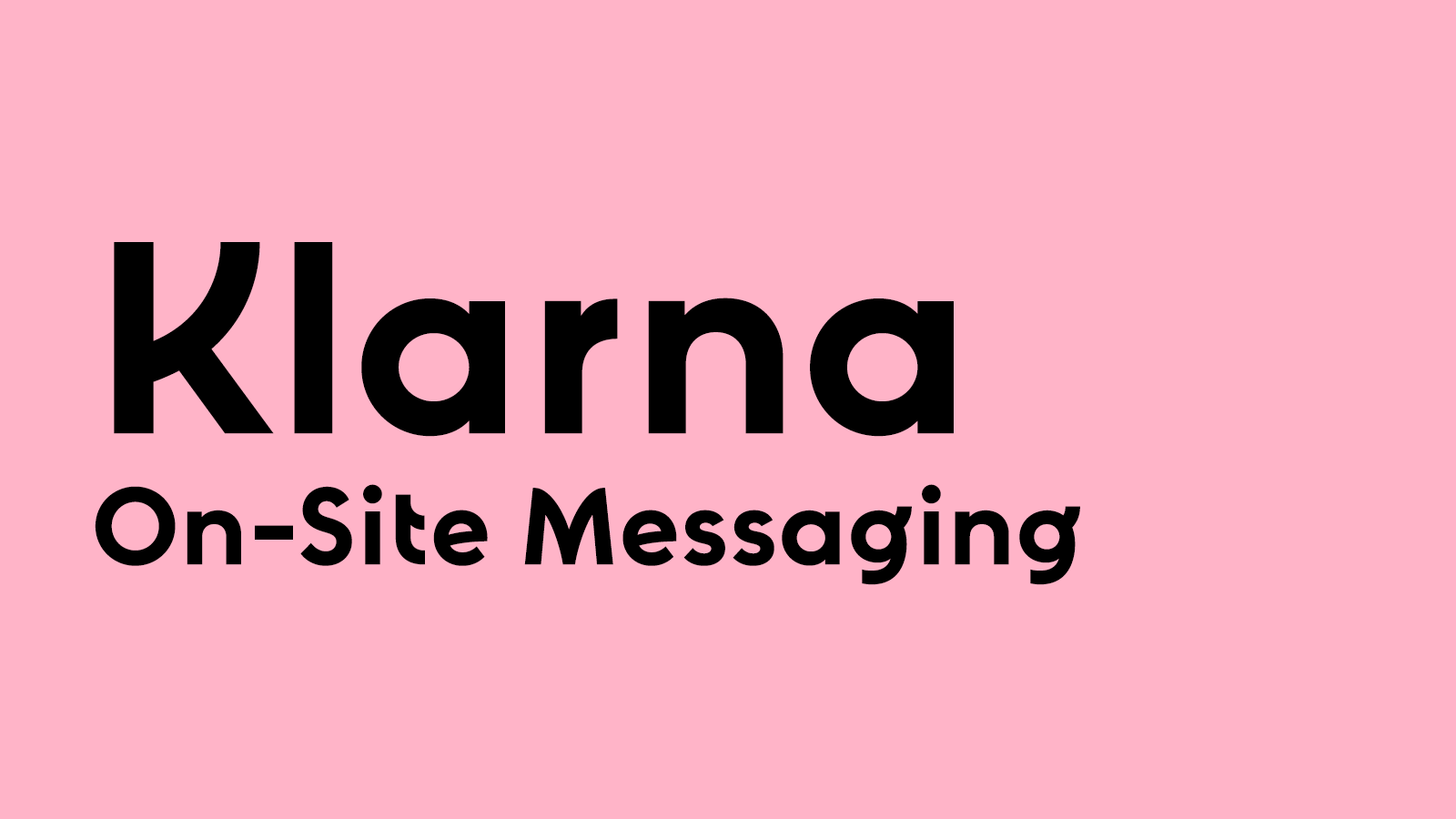 Message site. Klarna. Shopify.