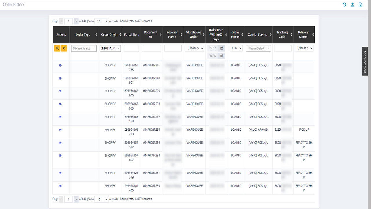 Gestion des commandes