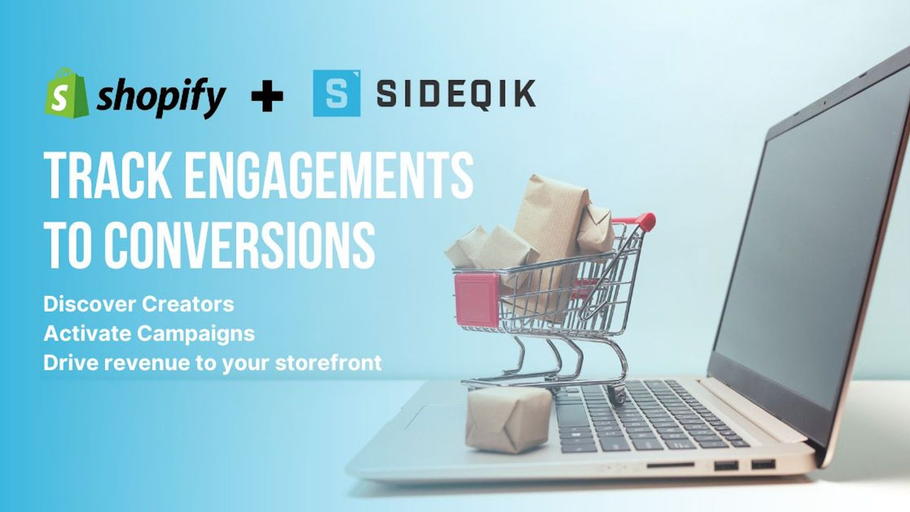 Plateforme de Marketing d'Influence Sideqik Shopify