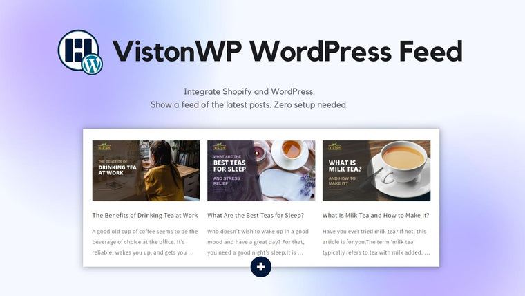 VistonWP ‑ WordPress Feed Screenshot