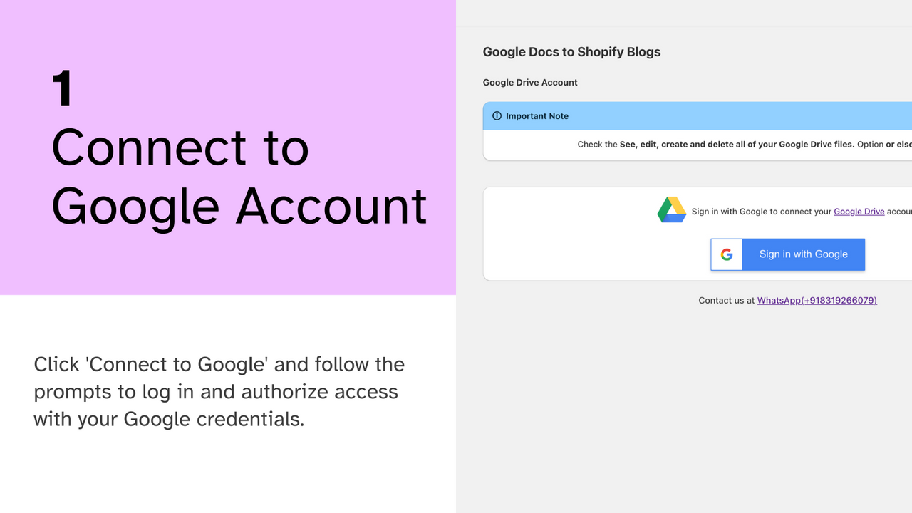 connect to google account