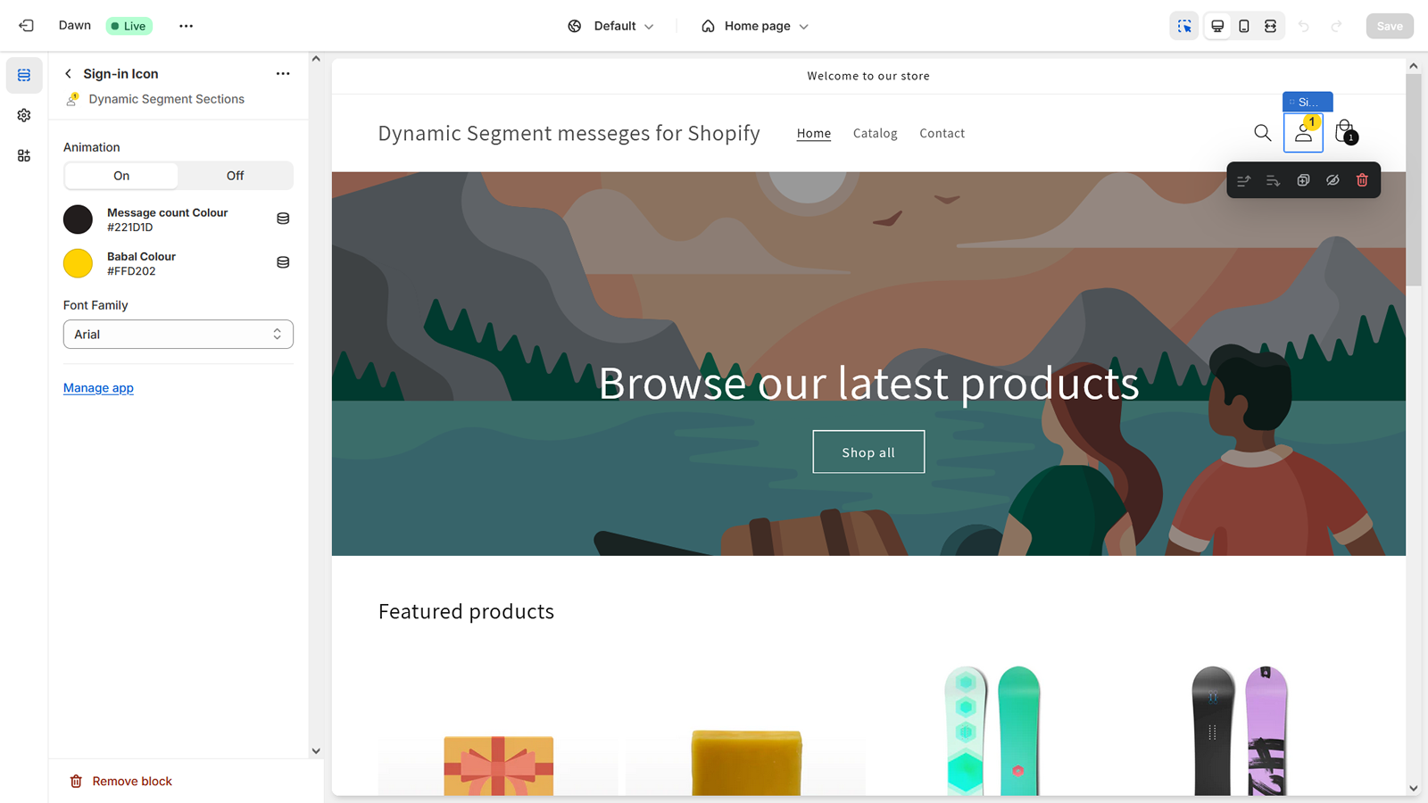 Dynamic Segment Sections - icono de inicio de sesión animado