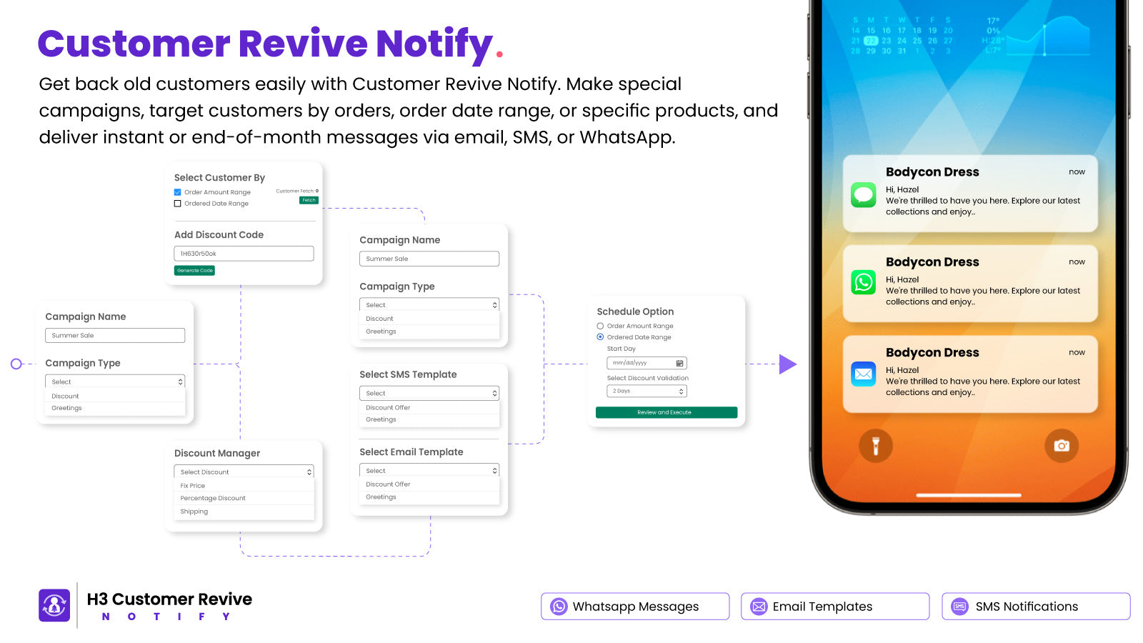 H3 Customer Revive Notify Screenshot