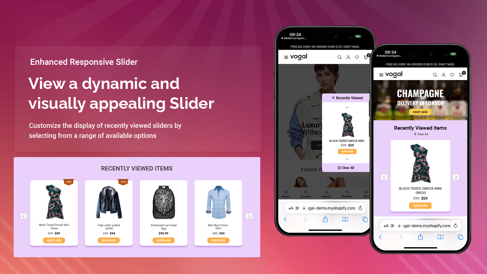 Dynamic design and visually appealing sliders