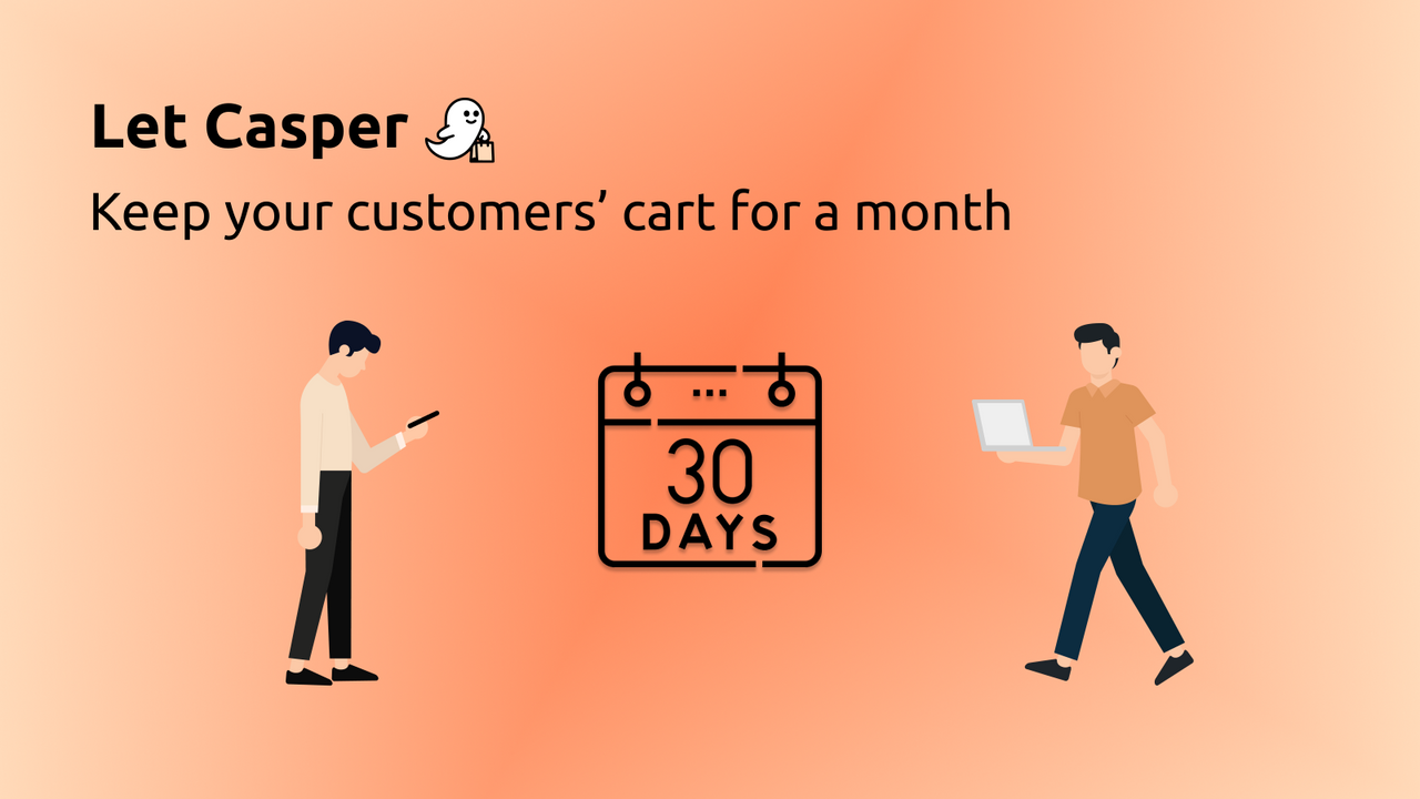 Keep your customers' cart for a month, keep cart , save cart