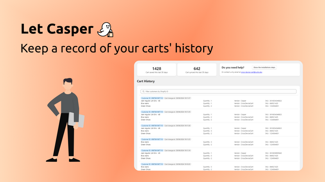 Houd een record bij van de geschiedenis van uw winkelwagens, winkelwagen geschiedenis, geschiedenis opslaan