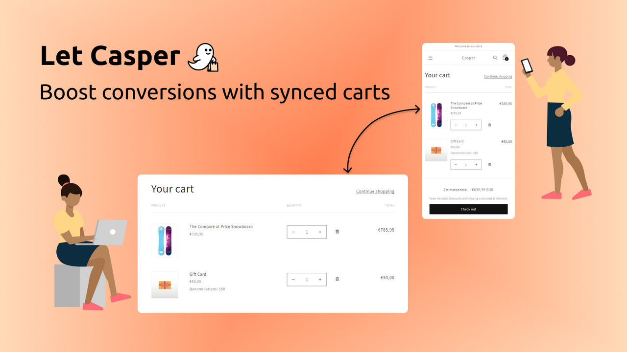 Casper app syncing carts across devices to boost sales wholesale