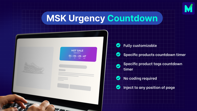 Lista de características de MSK Urgency Countdown Timer