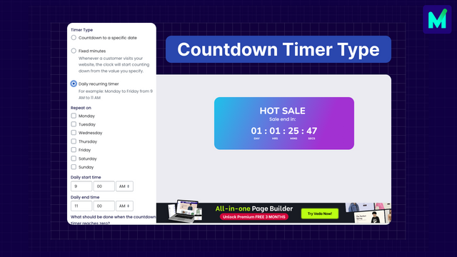 MSK Urgency Countdown Timer List type