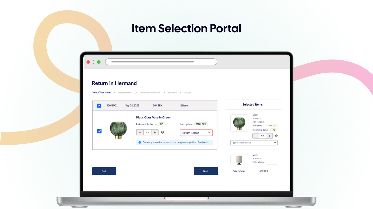Item Selection Portal