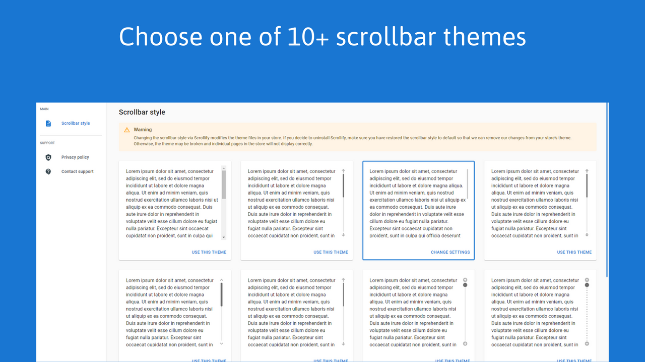 scrollbar themes