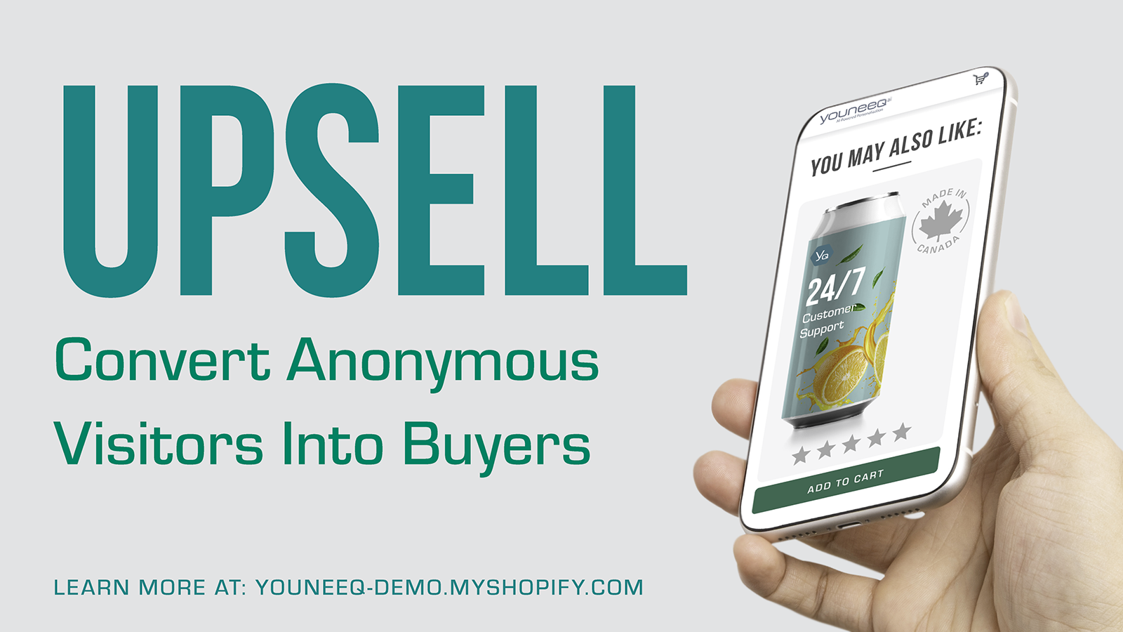UPSELL - convertissez les clients anonymes en acheteurs.