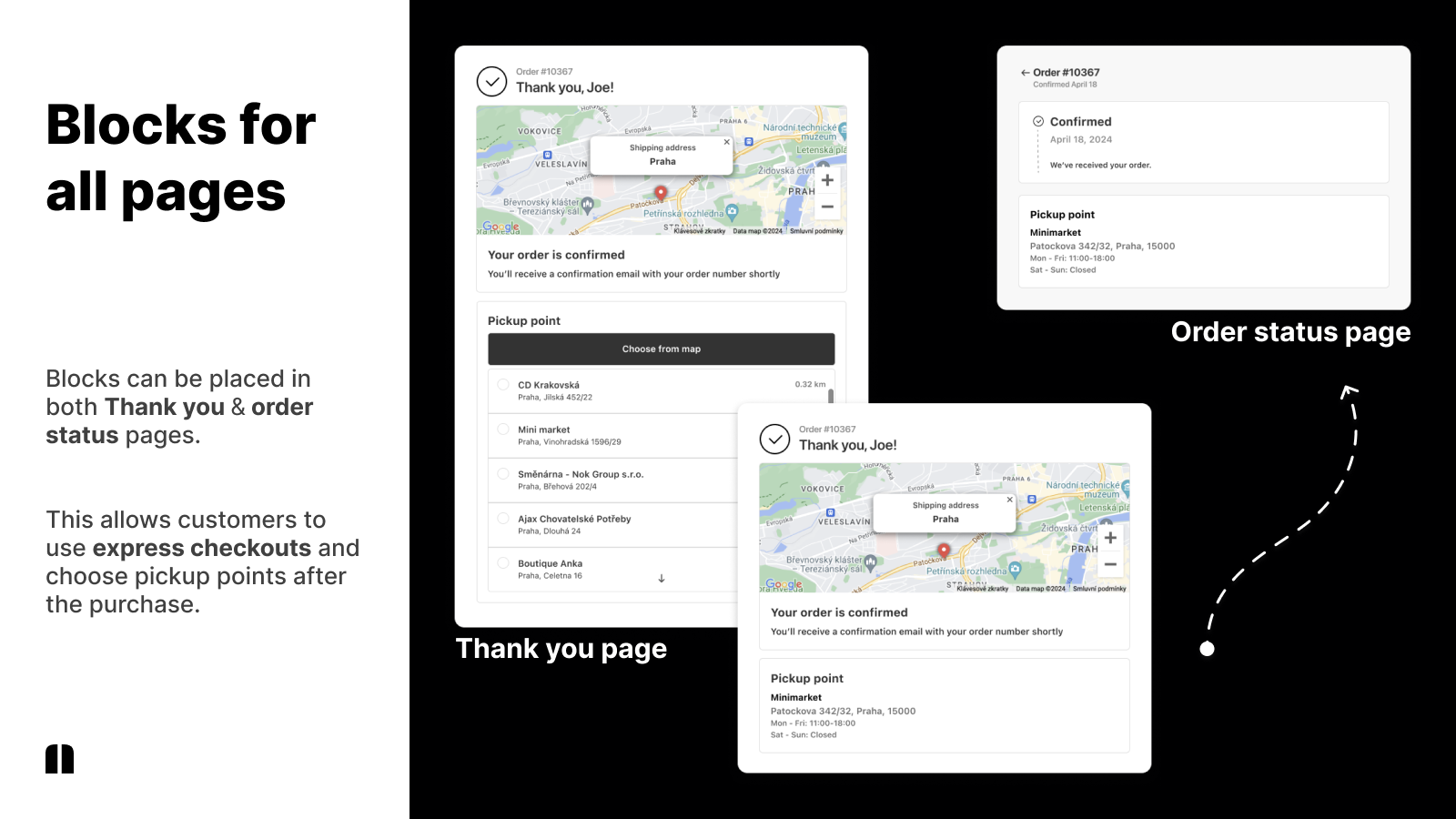 Globe - Compatible avec les pages de remerciement et de statut de commande Shopify