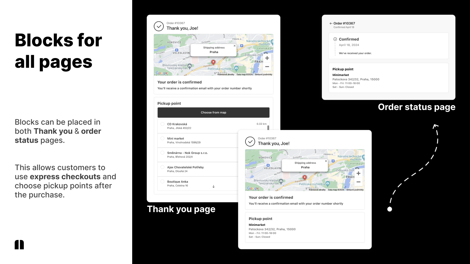 Globe - Kompatibel med tack och orderstatus Shopify-sidor